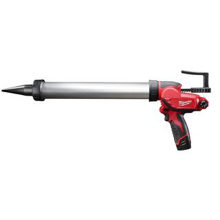 MW M12 12V Lithium-ion Cordless 20 oz. Aluminum Barrel Adhesive and Caulk Gun Kit with (1) 1.5Ah Battery  Charger 2442-21