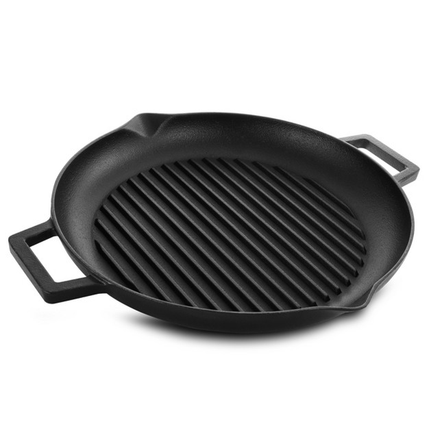 Gibson General Store Addlestone 12 Inch Preseasoned Cast Iron Grill Pan