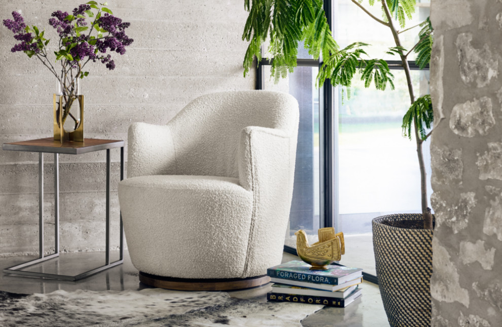 Albina Swivel Chair   Transitional   Armchairs And Accent Chairs   by Marco Polo Imports  Houzz