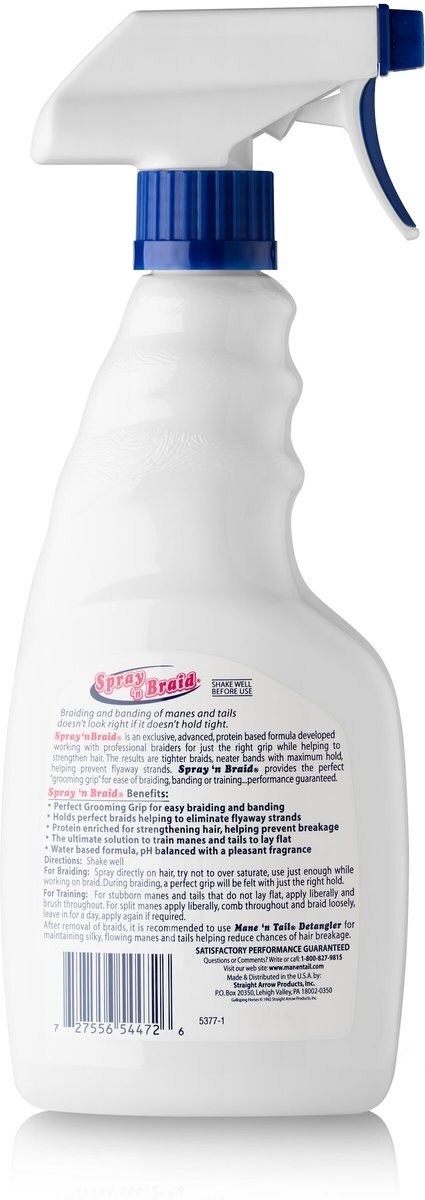 Mane 'n Tail Spray ‘n Braid Horse Spray， 16-oz bottle