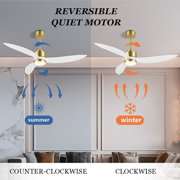 WINGBO 52-inch 3-Blades Indoor Celiing Fan with LED Light and Remote - N/A Shopping - The Best Deals on Ceiling Fans | 41137479