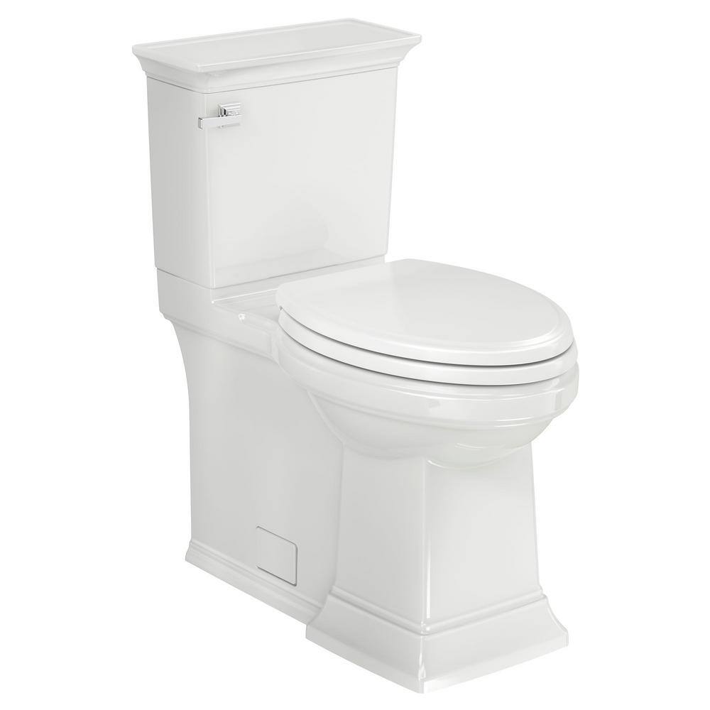 American Standard Town Square S Right Height 2-Piece 1.28 GPF Single Flush Elongated Toilet in White Seat Included 281AA104.020