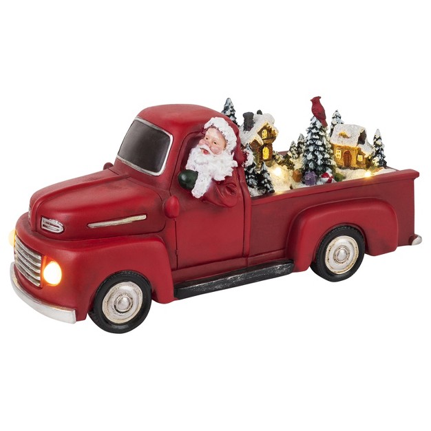 Santa In Truck Animated Musical Christmas Decoration