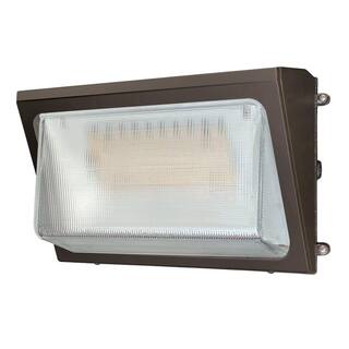 Lumark WP 250-Watt Equivalent Integrated LED Bronze Dusk to Dawn Wall Pack Light 5000K WPMLED25S