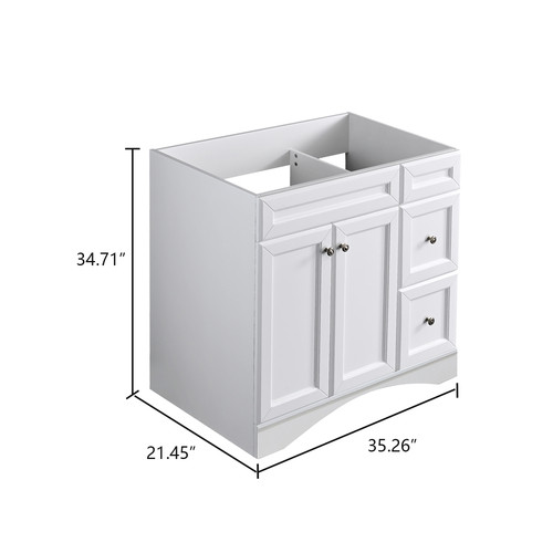 36 in. White Vanity Cabinet  Left Version W1059568...