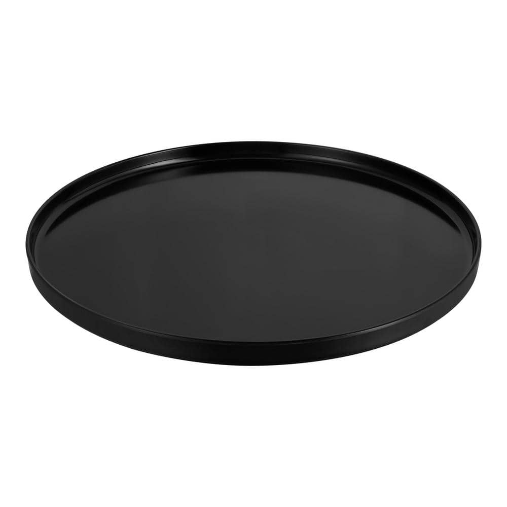 Home Decorators Collection Trenblay Coupe Melamine Dinner Plates in Charcoal Black (Set of 6) TPL1105MDBLK