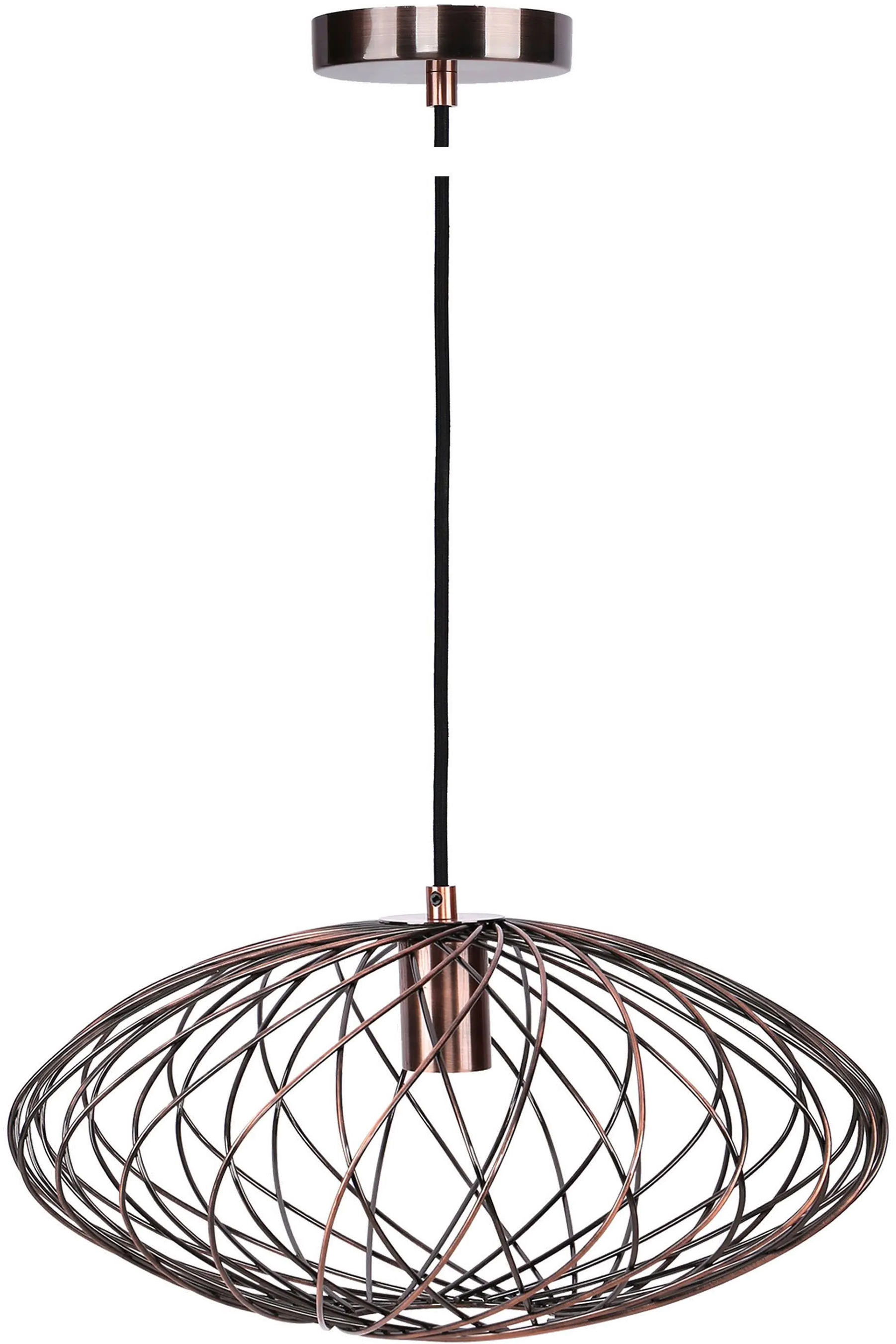 Linx Oval Antique Copper Pendant Lamp