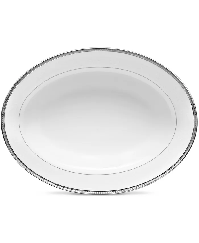 Noritake Regina Platinum Oval Vegetable Bowl 32 Oz.