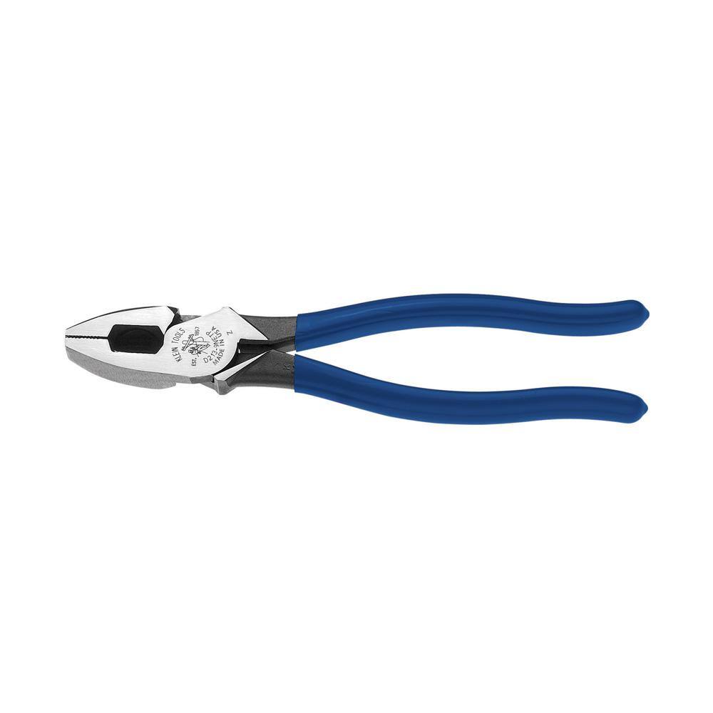 Klein Tools 9 in. High Leverage Side Cutting Pliers with Tape Pulling D213-9NETPSEN