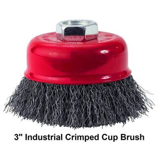 MIBRO 10.50 in. Industrial Wire Brush and Hand Brush Set (7-Piece) 618000