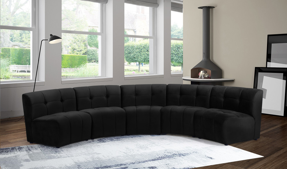 Limitless Modular Velvet 1 Piece Sectional   Transitional   Sectional Sofas   by Meridian Furniture  Houzz