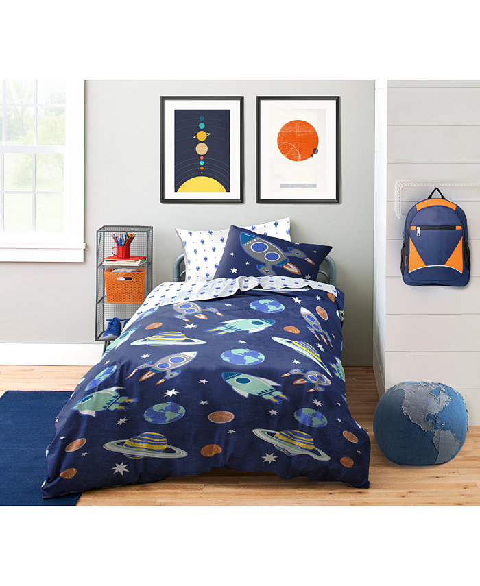 Saturday Park Outer Space 100% Organic Cotton Twin Bed Set