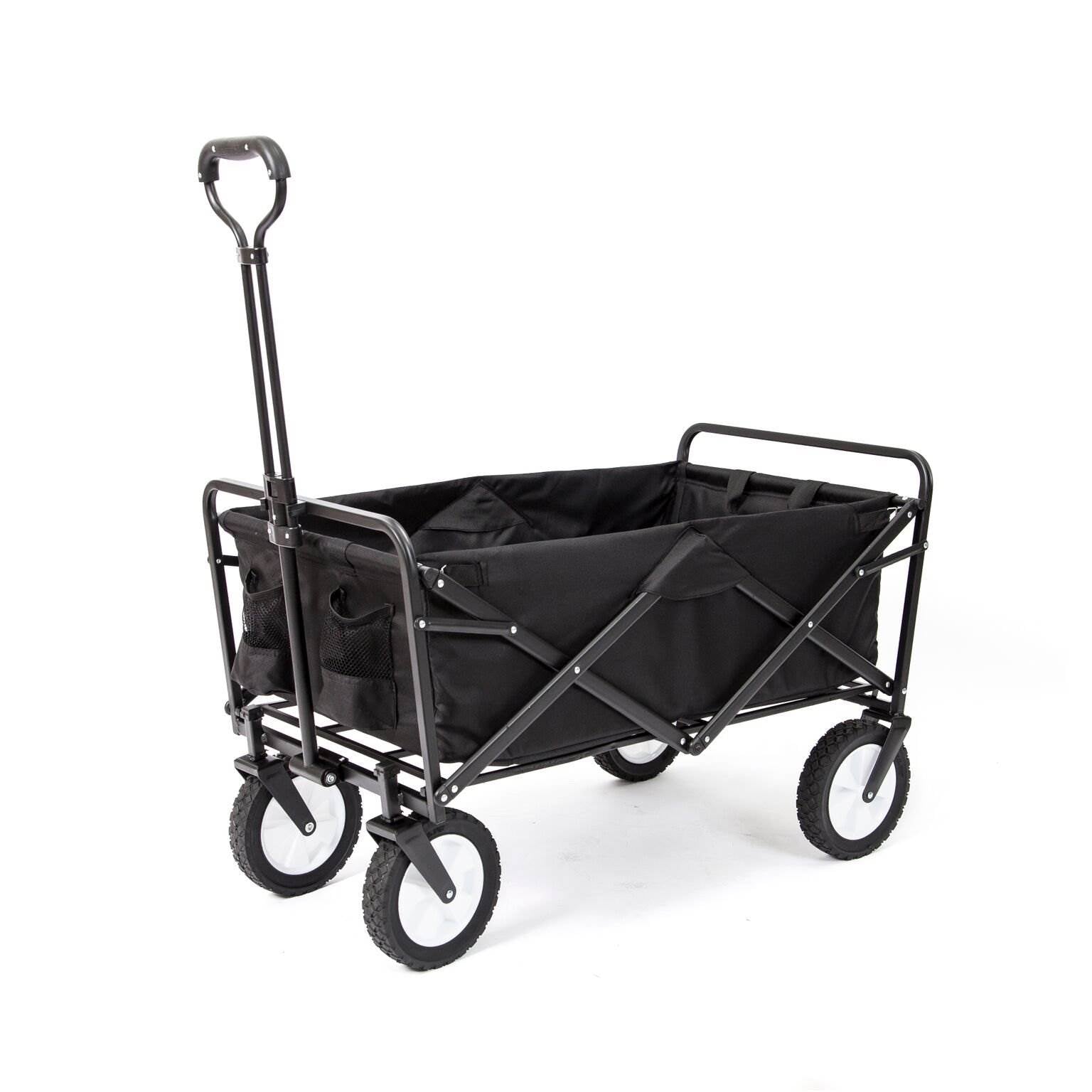 Mac Sports Collapsible Folding Frame Outdoor Garden Utility Wagon Cart (3 Pack)