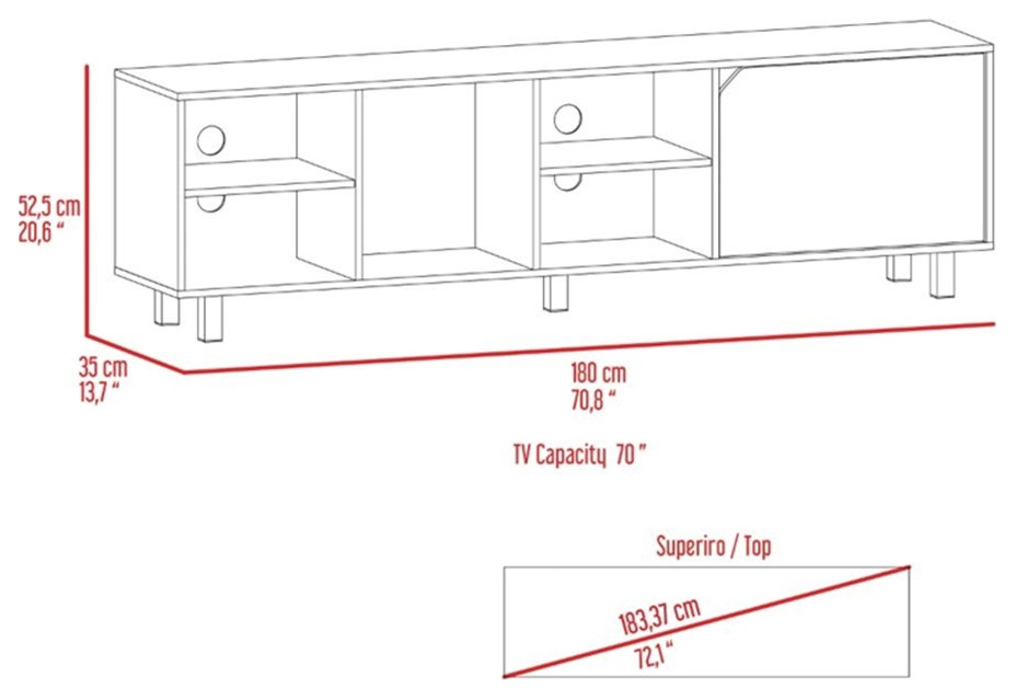 Atlin Designs Engineered Wood TV Stand For Living Room in Light Oak   Transitional   Entertainment Centers And Tv Stands   by Homesquare  Houzz