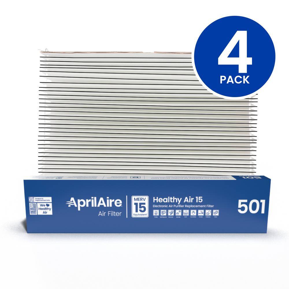 AprilAire 16 in. x 25 in. x 6 501 Electronic Air Cleaner Filter for Air Purifier Model 5000 (4-pack) 501 04