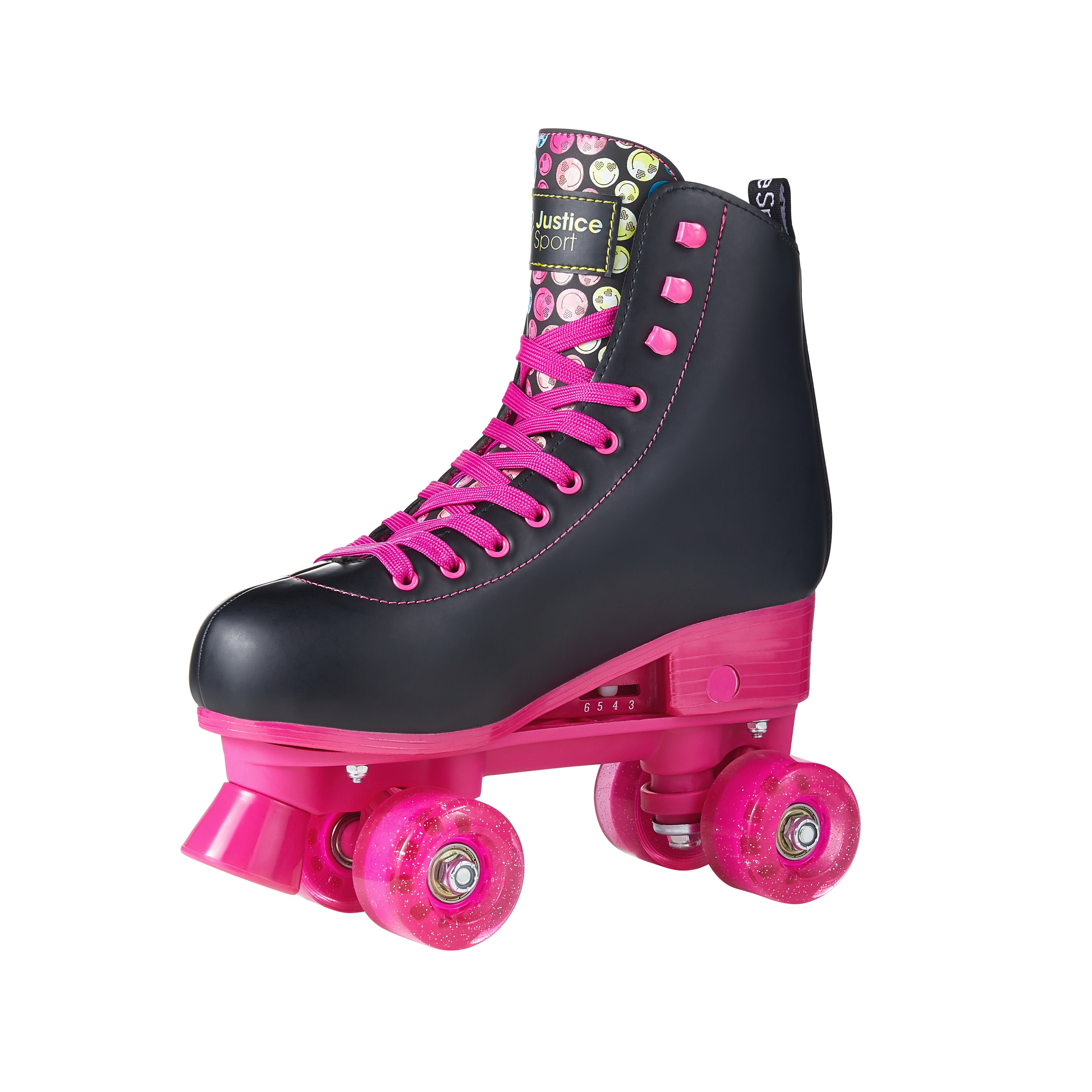 Justice Quad Roller Skates for Girls Ages 5-8， Size 12-2