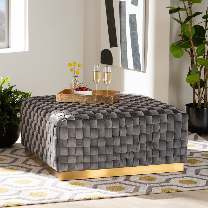 Baxton Studio Noah Ottoman