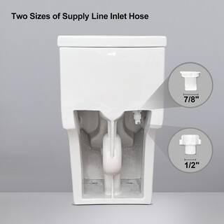 HOROW 1-piece 0.81.28 GPF Dual Flush Elongated Toilet in White Seat Included HR-0038W