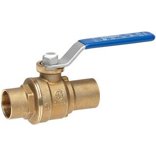 Everbilt 1 in. SWT x 1 in. SWT Full Port Lead Free Brass Ball Valve 116-4-1-EB