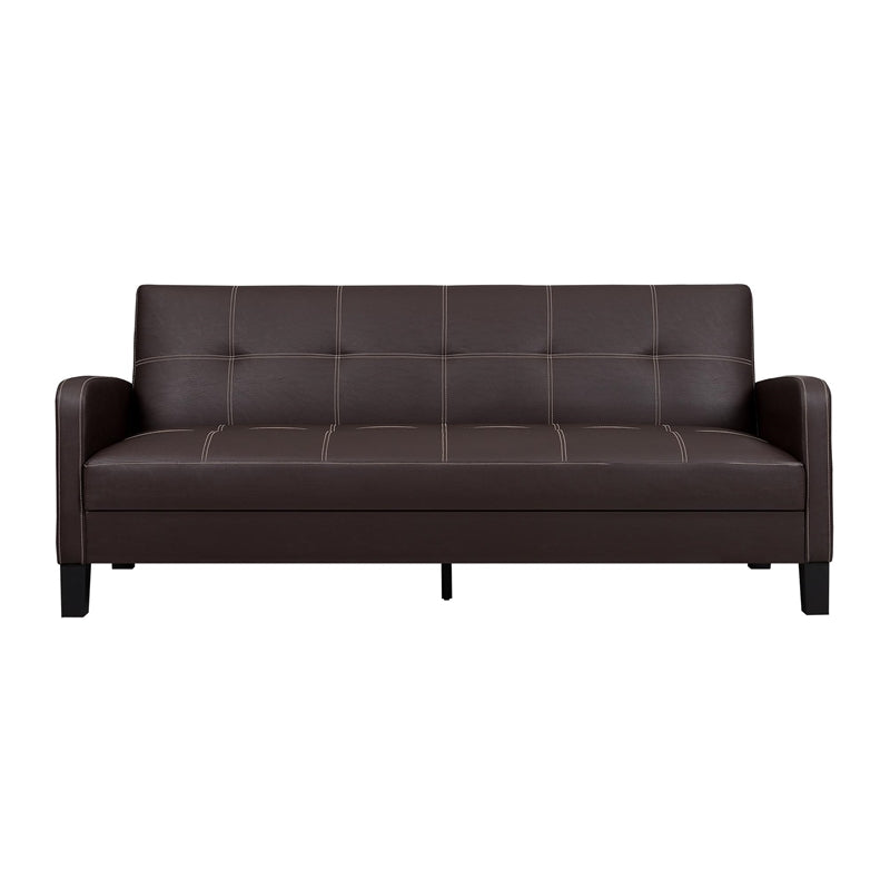 Essential Home Salerno Convertible SofaSleeper Futon in Dark Brown