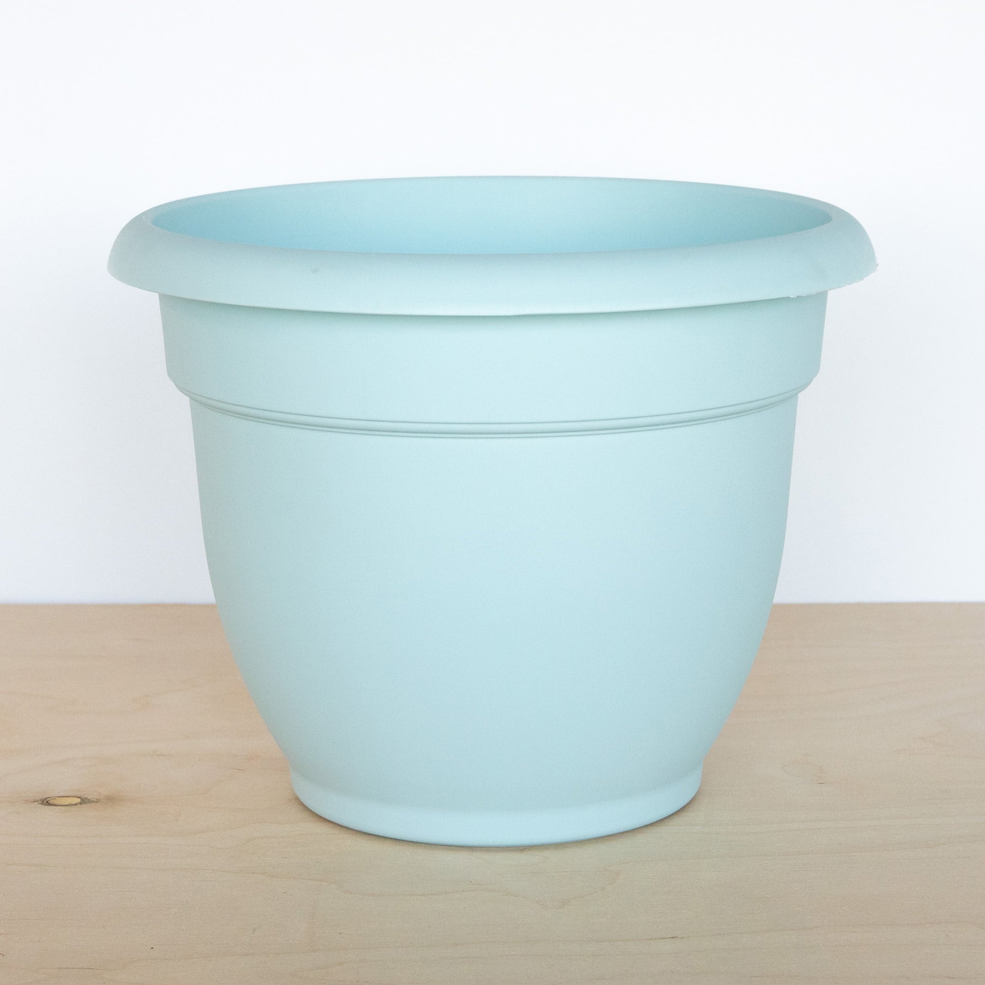 Bloem Ariana Self Watering Planter: 12" - Misty Blue - Durable Resin Pot, For Indoor and Outdoor Use, Self Watering Disk Included, Gardening, 3 Gallon Capacity