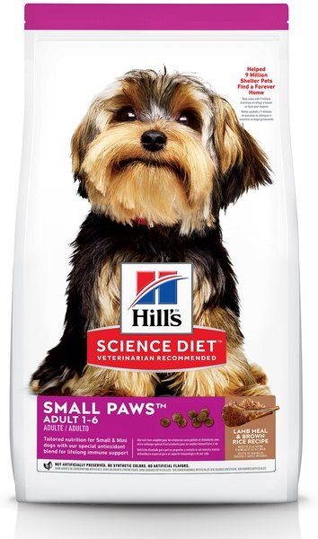 Hill's Science Diet Adult Small Paws Lamb Meal and Rice Recipe Dry Dog Food