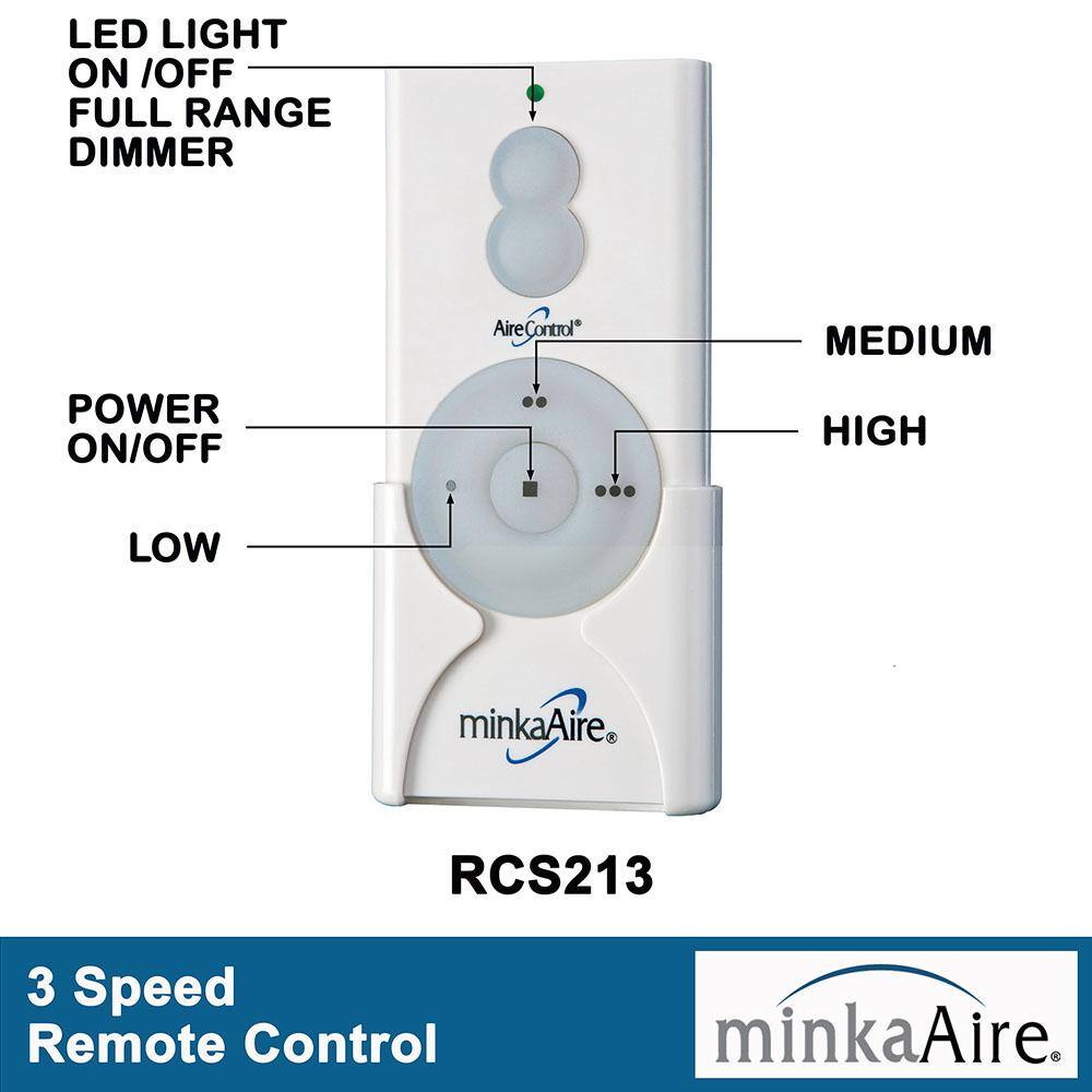 MINKA-AIRE Light Wave 52 in. Integrated LED Indoor Distressed Koa Ceiling Fan with Light with Remote Control F844-DK