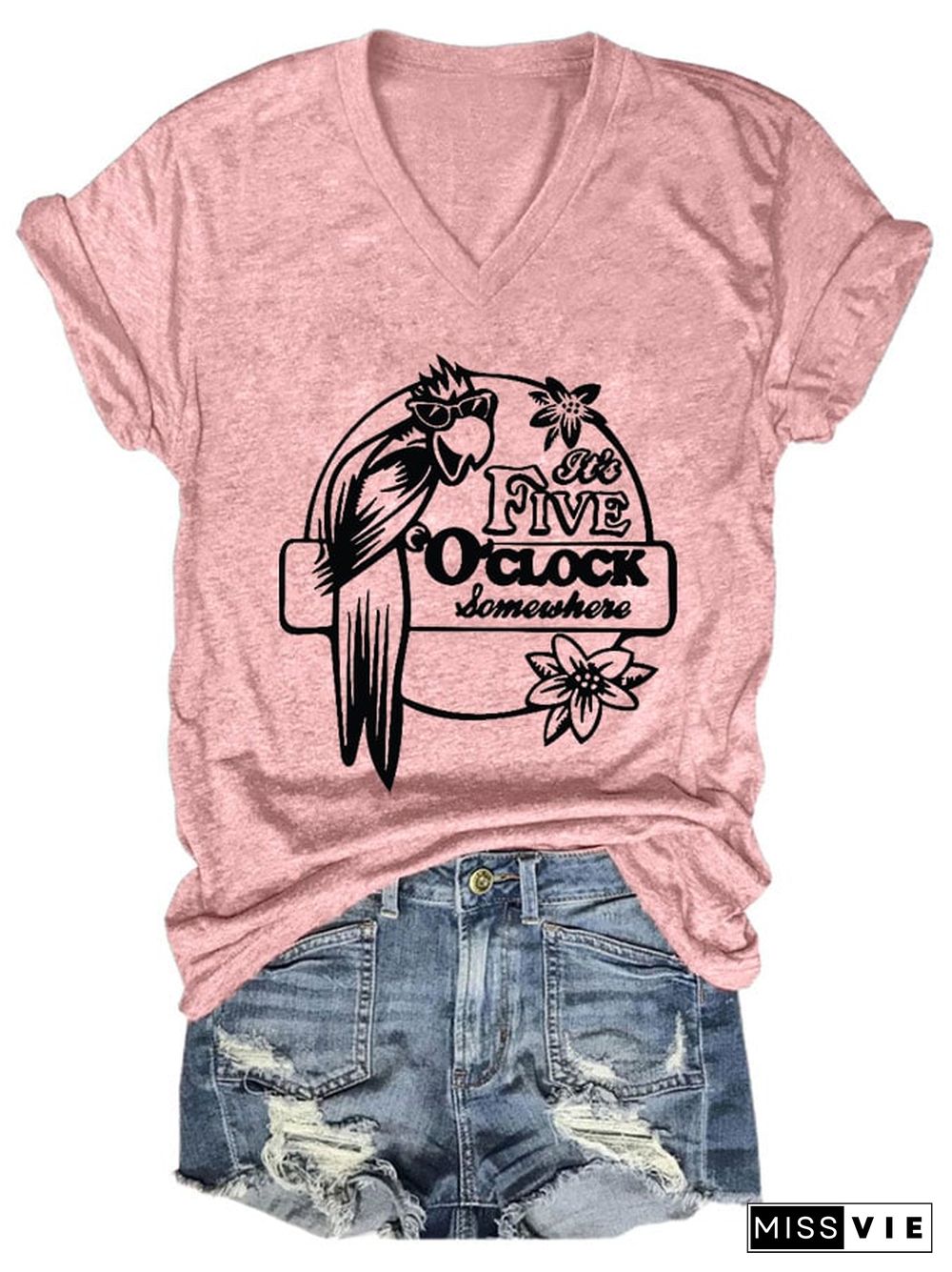 Women's It's 5 O'clock Somewhere Casual T-Shirt