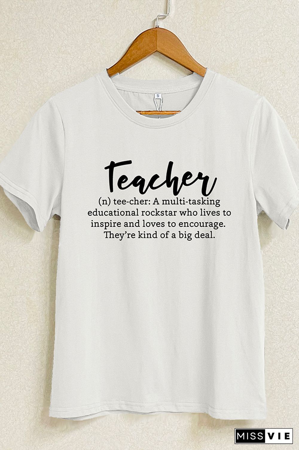 Teacher Definition Print Short Sleeve Graphic Tee Wholesale