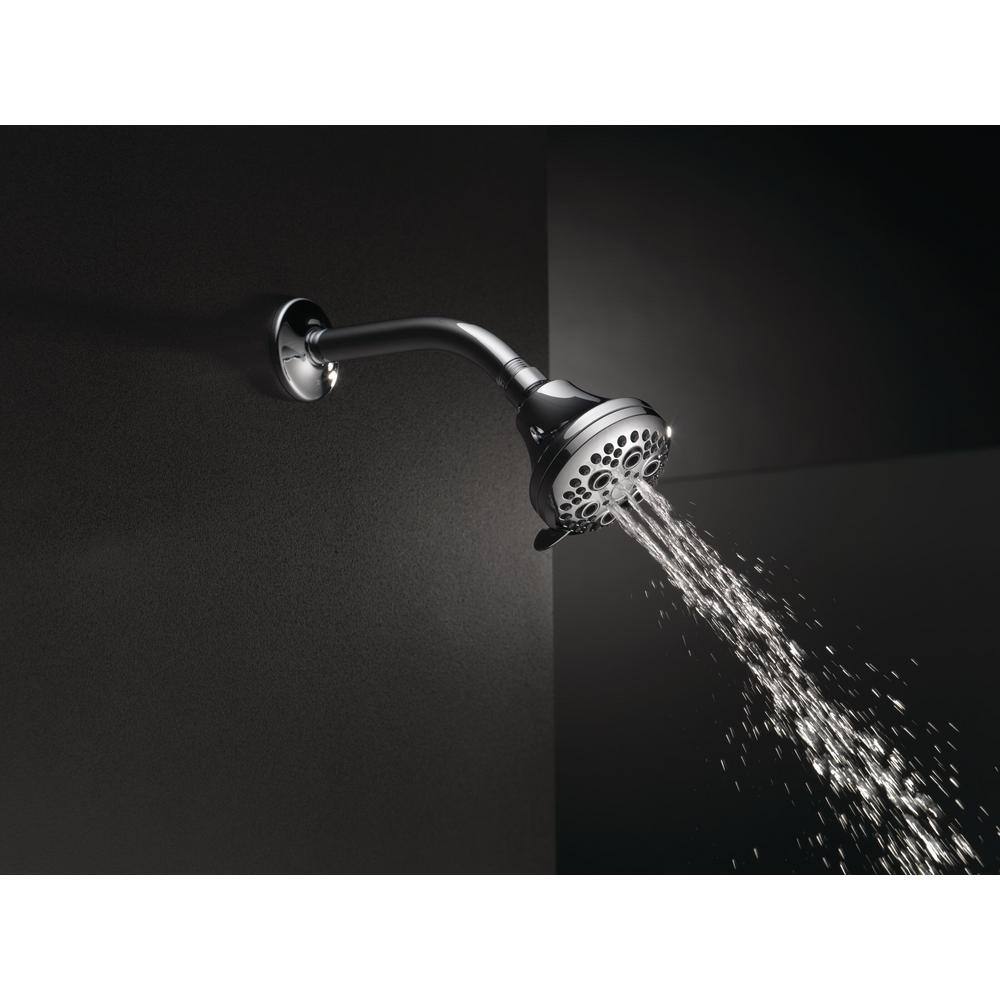 Delta 5-Spray Patterns 1.75 GPM 4 in. Wall Mount Fixed Shower Head in Chrome 75556