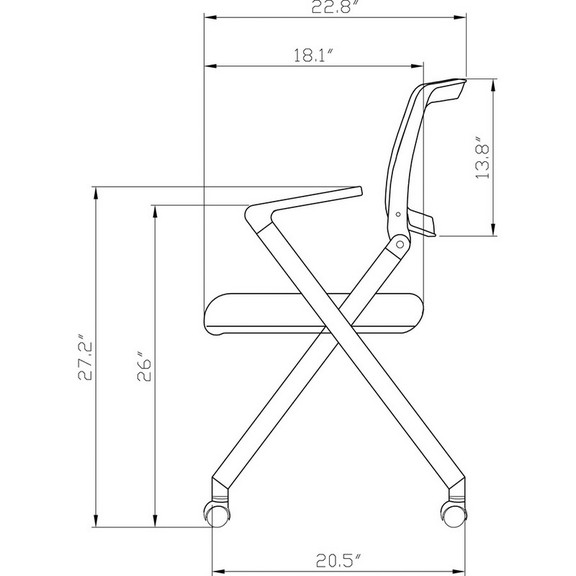 Lorell Plastic Arms/Back Nesting Chair  LLR41847