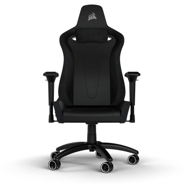 Corsair TC200 Gaming Chair - Plush Leatherette - Black/Black