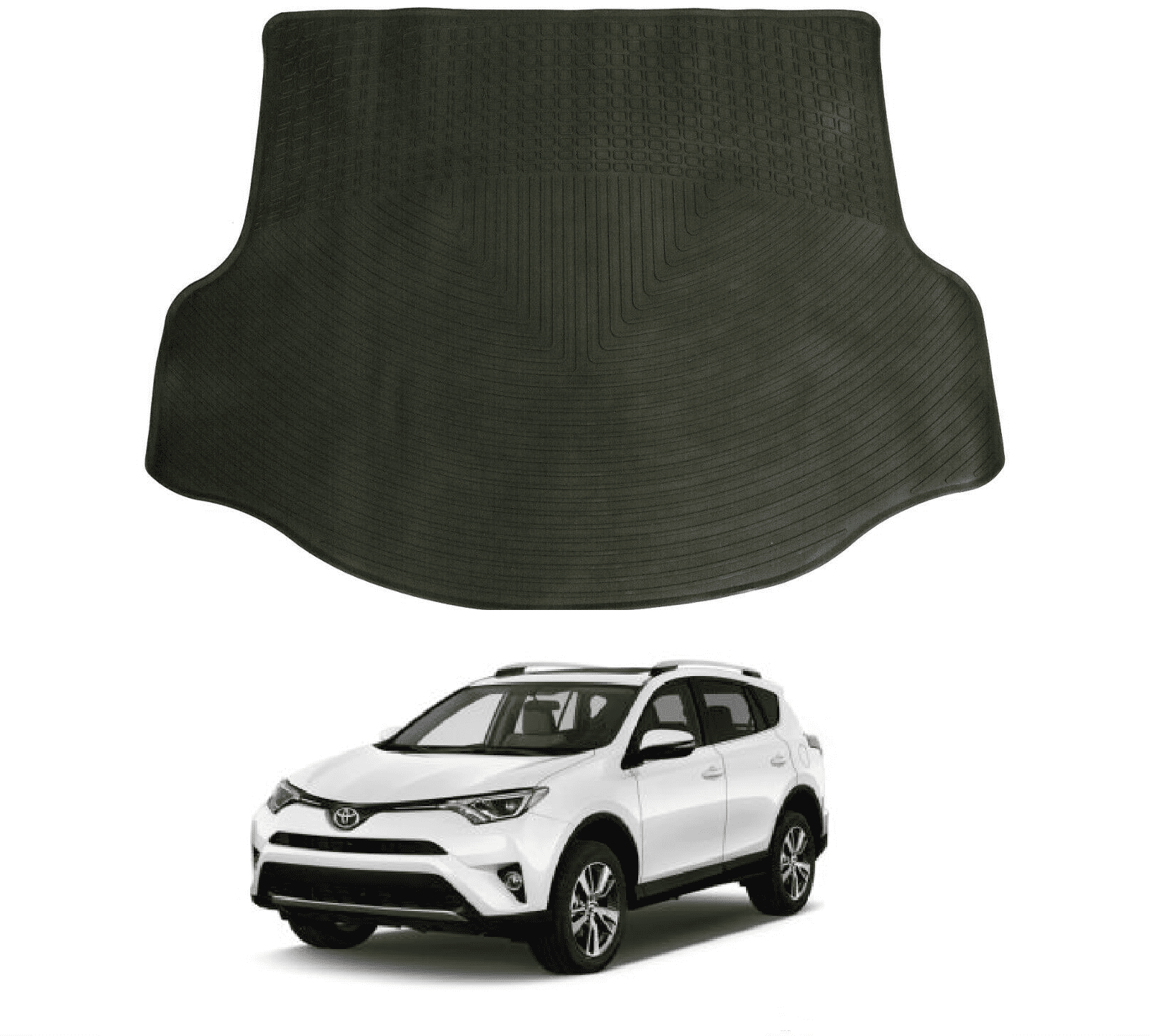 Rubber Trunk Mat Cargo Trunk Tray Liner for Toyota Rav4 2013-2018