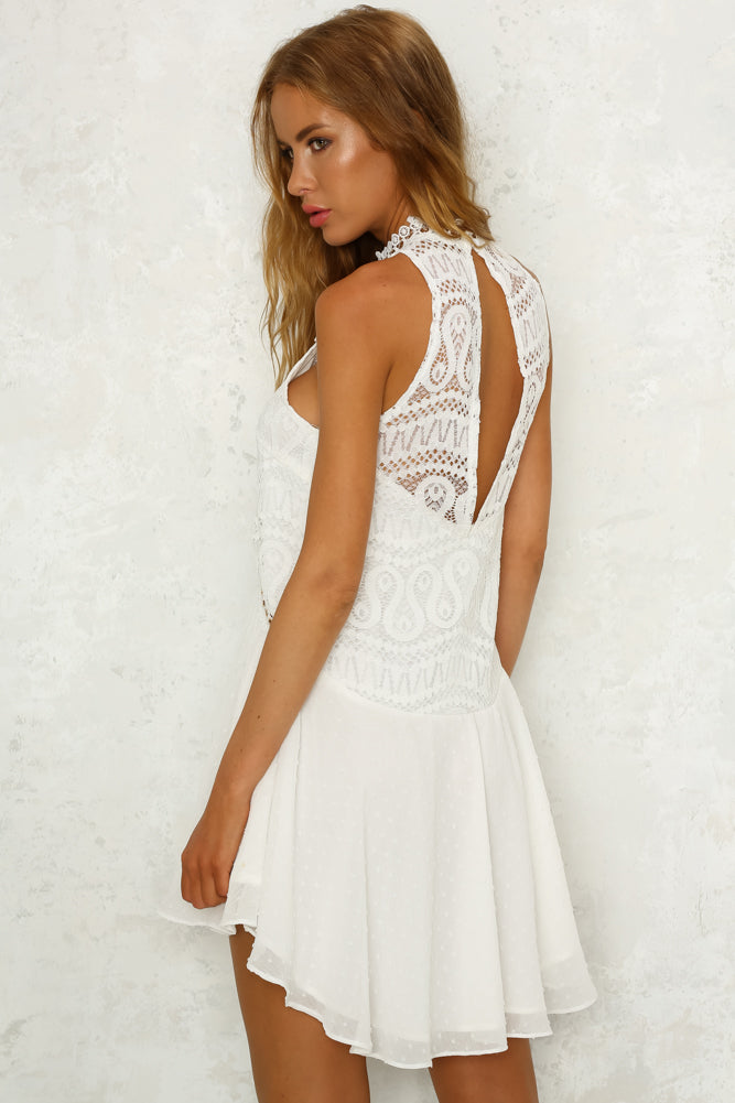 On The Charts Dress White