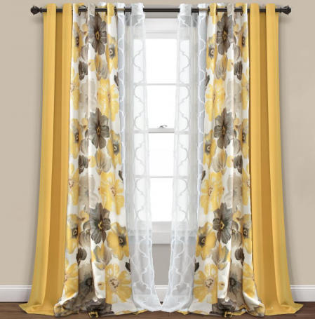 Leah Light Filtering Window Curtain Set