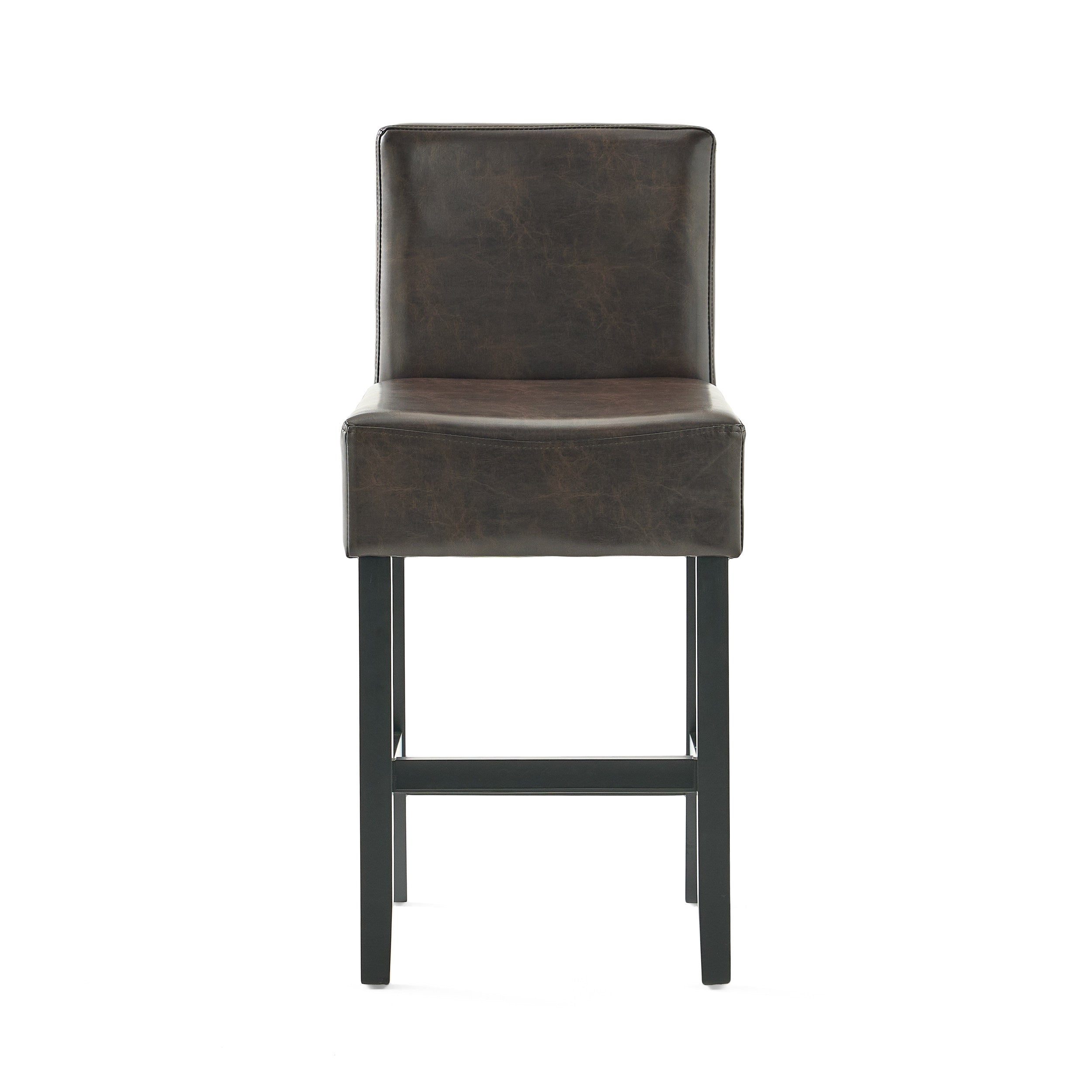 Seigel 19-Inch Brown Bonded Leather Counter Stool (Set of 2)