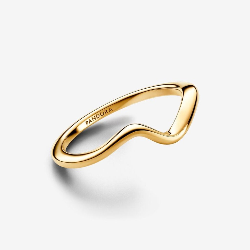 PANDORA  Polished Wave Ring -  Gold