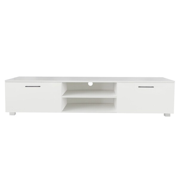 63 inch TV Stand Media Center with 2 Large-Capacity Side Door Cabinet