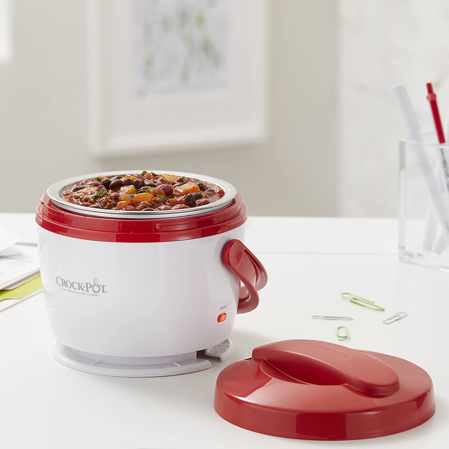 Crock-Pot Lunch Crock Food Warmer， Red