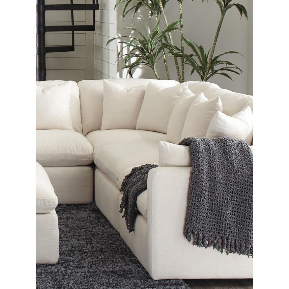 Hobson Cushion Back Corner Off White   Contemporary   Sofas   by BisonOffice  Houzz