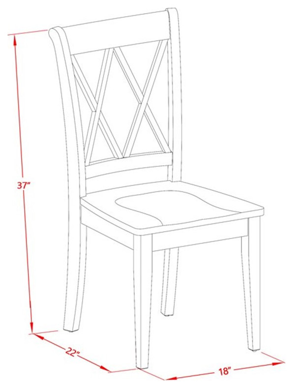 Atlin Designs 11 quotWood Dining Chairs in Cream (Set of 2)   Transitional   Dining Chairs   by Homesquare  Houzz