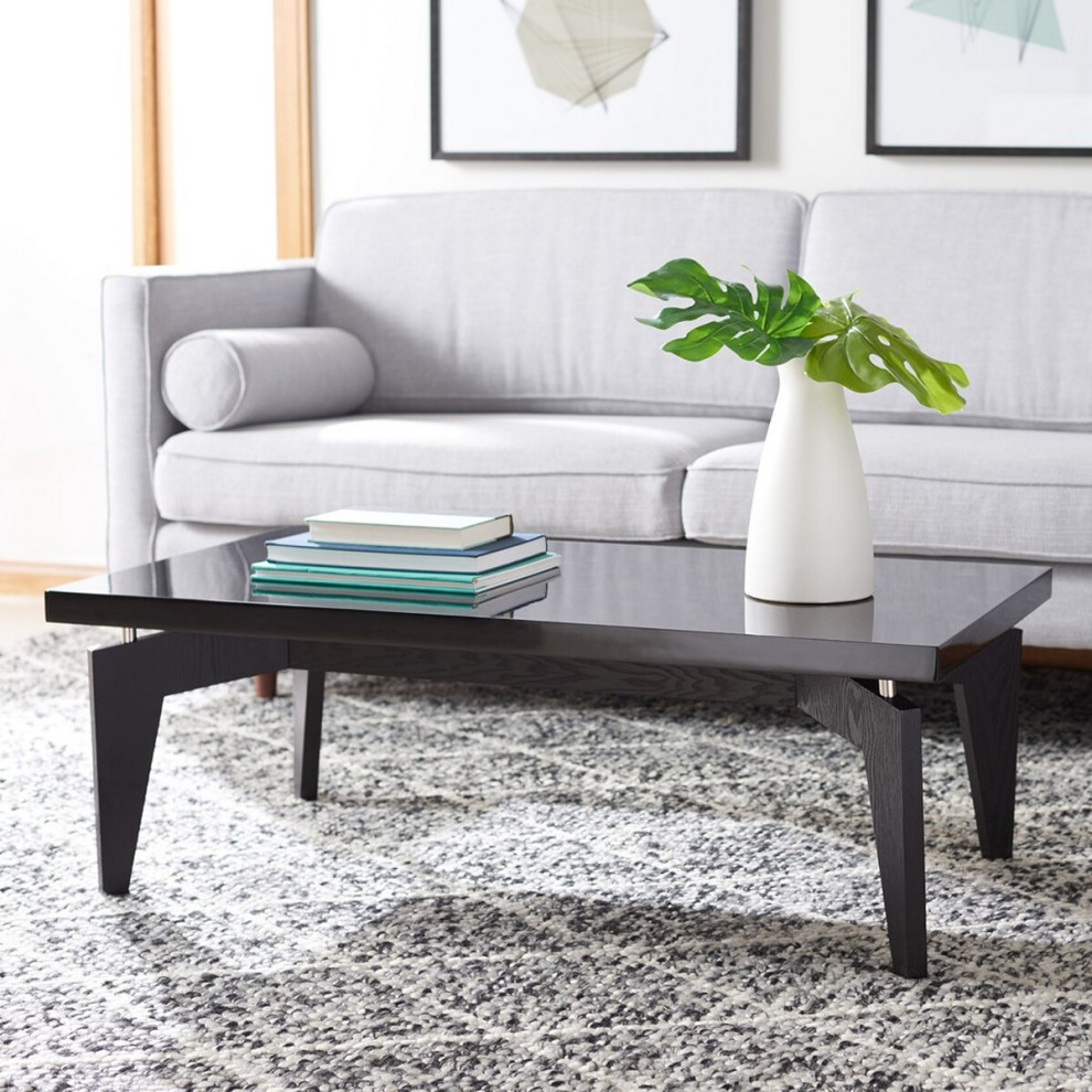 Foster Retro Lacquer Floating Top Coffee Table Black   Modern   Coffee Tables   by Virgil Stanis Design  Houzz