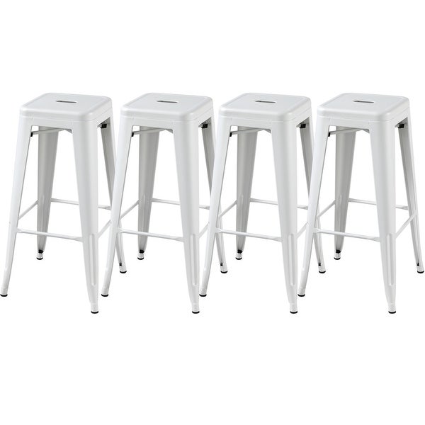 Yaheetech Metal Bar Stools，Set of 4， Vintage Counter Bar Stool