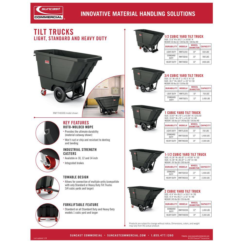 Suncast Commercial 1.5 cu. yds. Tilt Truck Lid RMTT150LID