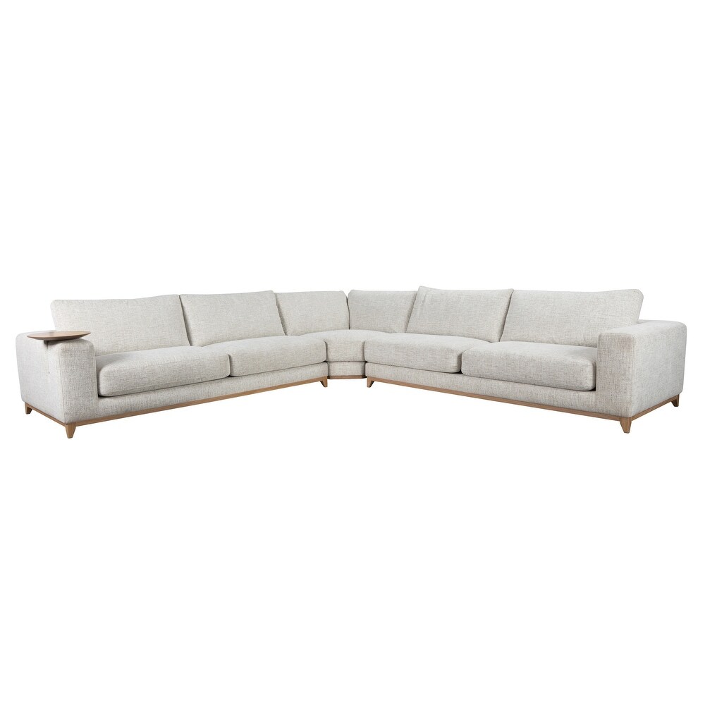 Donovan Upholstered Sectional in Sand by Kosas Home   132.3Wx132.3Dx32.3H