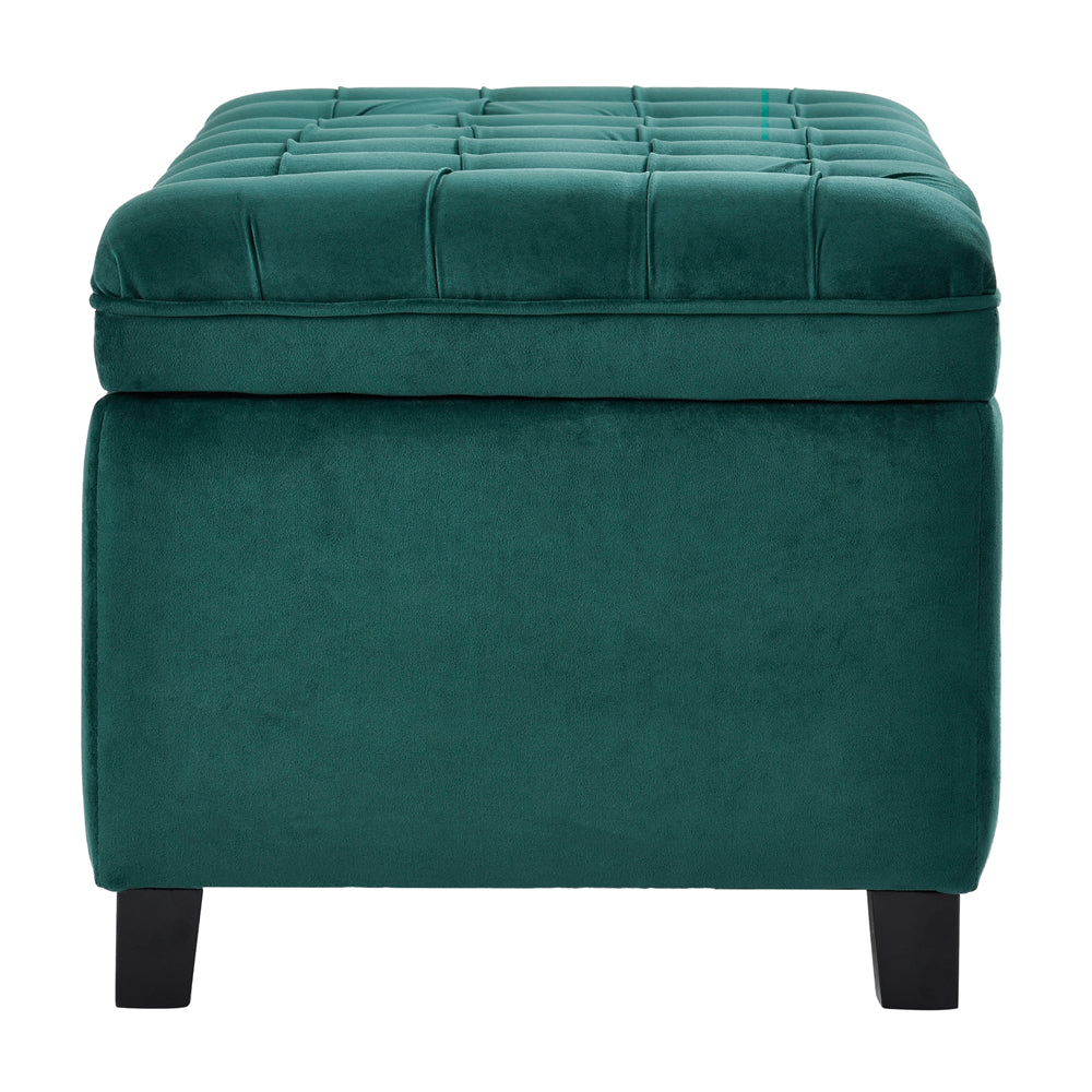 Long Upholstered Storage Ottoman Bench, 46.5