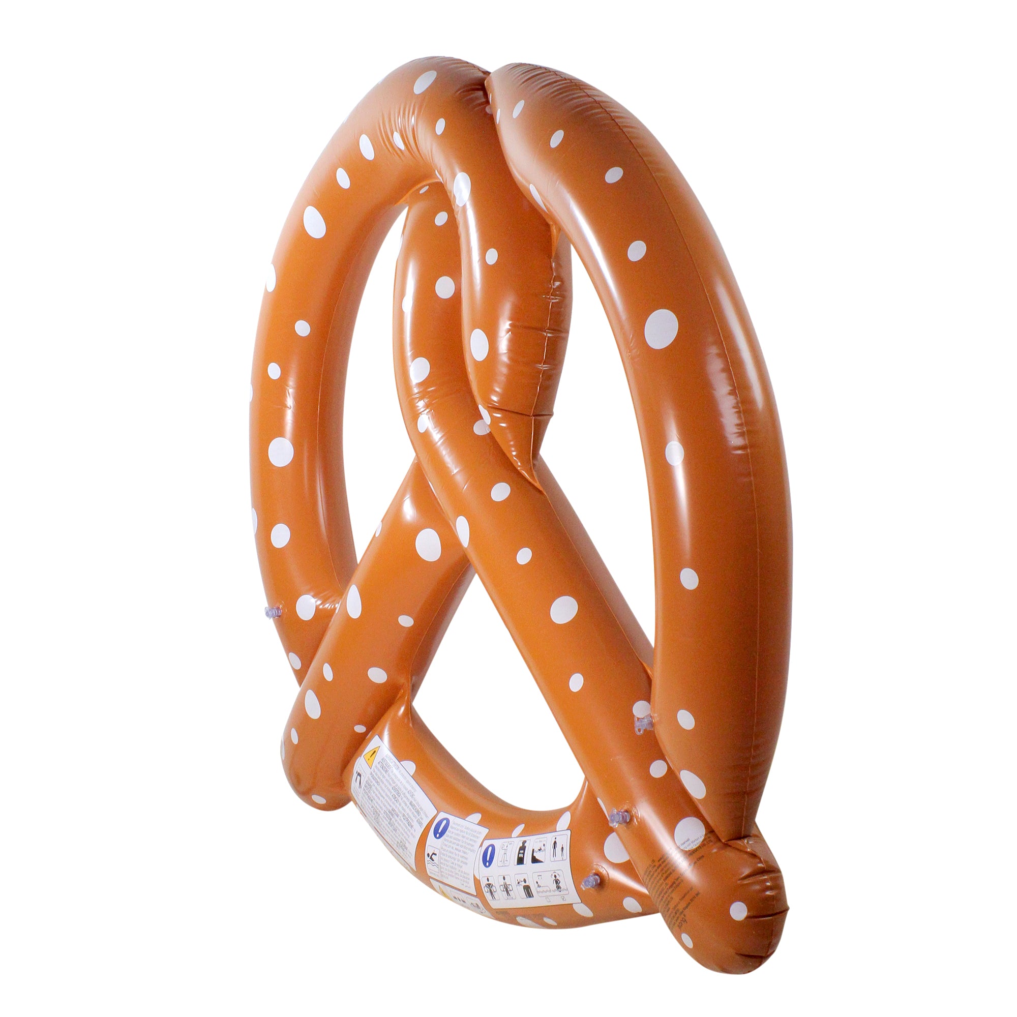 Swimline 60" Inflatable Giant Pretzel 3-Person Swimming Pool Float - Brown/White