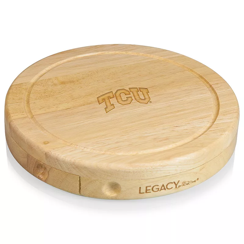 TCU Horned Frogs Brie Cheese Cutting Board Set