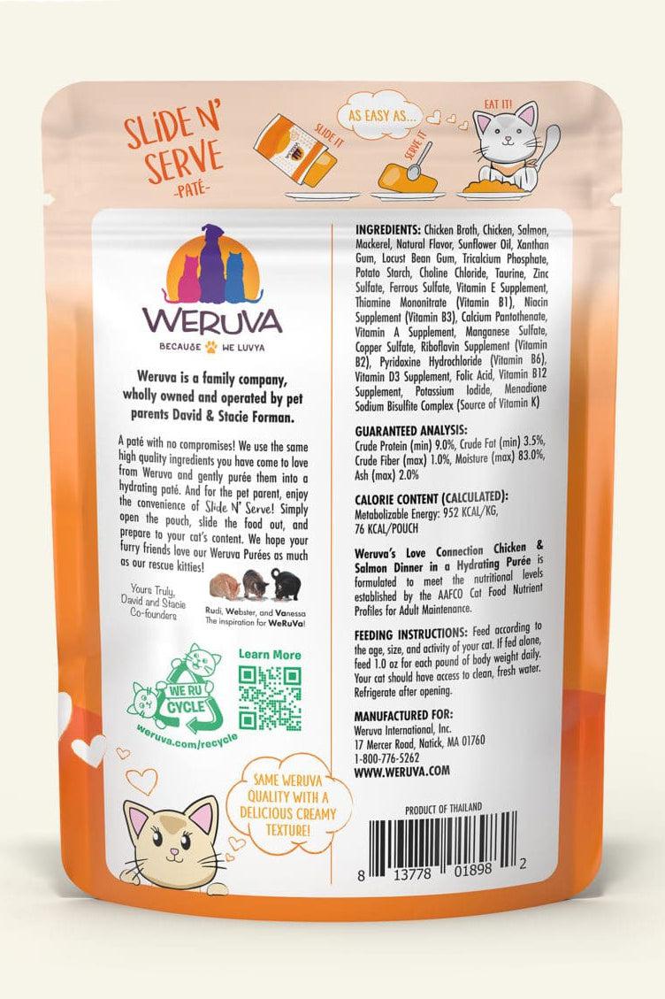 Weruva Slide N' Serve Love Connection Chicken and Salmon Cat Wet Food Pouch