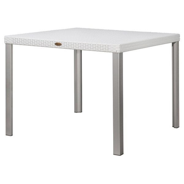 Oslo Resin AllWeather Dining Table with Aluminum Legs